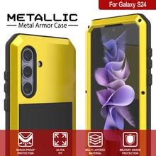 Load image into Gallery viewer, Galaxy S24 Metal Case, Heavy Duty Military Grade Armor Cover [shock proof] Full Body Hard [Yellow]
