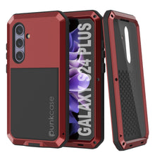 Load image into Gallery viewer, Galaxy S24 Plus Metal Case, Heavy Duty Military Grade Armor Cover [shock proof] Full Body Hard [Red]
