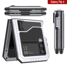 Load image into Gallery viewer, Galaxy Z Flip4 Metal Case, Heavy Duty Military Grade Armor Cover Full Body Hard [White]
