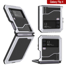 Load image into Gallery viewer, Galaxy Z Flip4 Metal Case, Heavy Duty Military Grade Armor Cover Full Body Hard [White]
