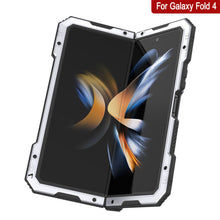 Load image into Gallery viewer, Galaxy Z Fold4 Metal Case, Heavy Duty Military Grade Armor Cover Full Body Hard [White]
