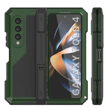 Load image into Gallery viewer, Galaxy Z Fold4 Metal Case, Heavy Duty Military Grade Armor Cover Full Body Hard [Dark Green]
