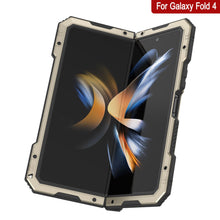 Load image into Gallery viewer, Galaxy Z Fold4 Metal Case, Heavy Duty Military Grade Armor Cover Full Body Hard [Gold]
