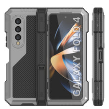 Load image into Gallery viewer, Galaxy Z Fold4 Metal Case, Heavy Duty Military Grade Armor Cover Full Body Hard [Silver]
