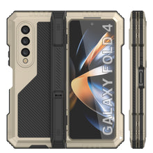 Load image into Gallery viewer, Galaxy Z Fold4 Metal Case, Heavy Duty Military Grade Armor Cover Full Body Hard [Gold]
