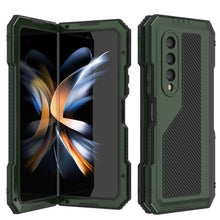 Load image into Gallery viewer, Galaxy Z Fold4 Metal Case, Heavy Duty Military Grade Armor Cover Full Body Hard [Dark Green]
