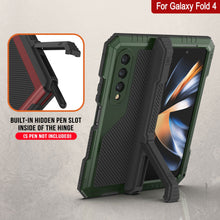 Load image into Gallery viewer, Galaxy Z Fold4 Metal Case, Heavy Duty Military Grade Armor Cover Full Body Hard [Dark Green]
