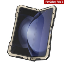 Load image into Gallery viewer, Galaxy Z Fold5 Metal Case, Heavy Duty Military Grade Armor Cover Full Body Hard [Gold]
