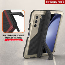 Load image into Gallery viewer, Galaxy Z Fold5 Metal Case, Heavy Duty Military Grade Armor Cover Full Body Hard [Gold]
