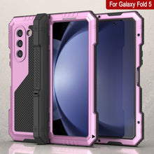 Load image into Gallery viewer, Galaxy Z Fold5 Metal Case, Heavy Duty Military Grade Armor Cover Full Body Hard [Pink]
