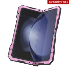 Load image into Gallery viewer, Galaxy Z Fold5 Metal Case, Heavy Duty Military Grade Armor Cover Full Body Hard [Pink]
