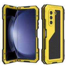 Load image into Gallery viewer, Galaxy Z Fold5 Metal Case, Heavy Duty Military Grade Armor Cover Full Body Hard [Neon]
