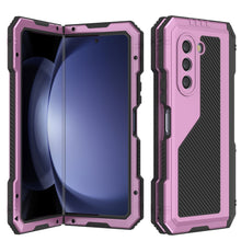 Load image into Gallery viewer, Galaxy Z Fold5 Metal Case, Heavy Duty Military Grade Armor Cover Full Body Hard [Pink]
