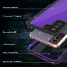 Load image into Gallery viewer, Galaxy S21 Waterproof Case PunkCase StudStar Purple Thin 6.6ft Underwater IP68 Shock/Snow Proof
