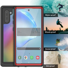 Load image into Gallery viewer, Galaxy Note 10 Case, Punkcase [Extreme Series] Armor Cover W/ Built In Screen Protector [Red]
