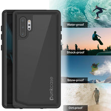 Load image into Gallery viewer, Galaxy Note 10+ Plus Waterproof Case, Punkcase Studstar Black Thin Armor Cover
