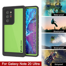 Load image into Gallery viewer, Galaxy Note 20 Ultra Waterproof Case, Punkcase Studstar Light Green Thin Armor Cover
