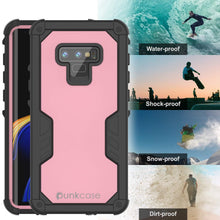 Load image into Gallery viewer, Punkcase Galaxy Note 9 Waterproof Case [Navy Seal Extreme Series] Armor Cover W/ Built In Screen Protector [Pink]
