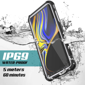 Punkcase Galaxy Note 9 Waterproof Case [Navy Seal Extreme Series] Armor Cover W/ Built In Screen Protector [White]