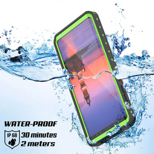 Galaxy Note 9 Waterproof Case, Punkcase Studstar Light Green Thin Armor Cover