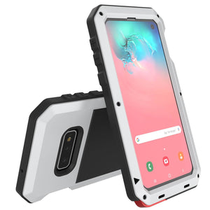 Galaxy S10 Lite Metal Case, Heavy Duty Military Grade Rugged Armor Cover [White]