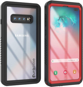 Galaxy S10e Water/Shock/Snowproof Slim Screen Protector Case [Red]