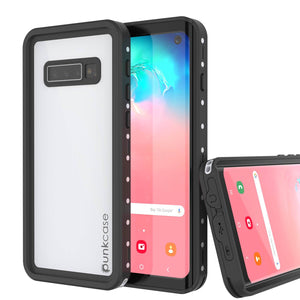 Galaxy S10 Waterproof Case, Punkcase StudStar White Thin 6.6ft Underwater IP68 Shock/Snow Proof