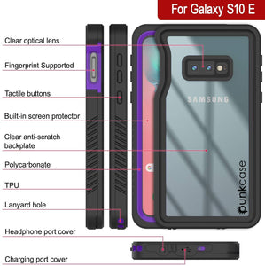 Galaxy S10 Water/Shockproof Slim Screen Protector Case [Purple]