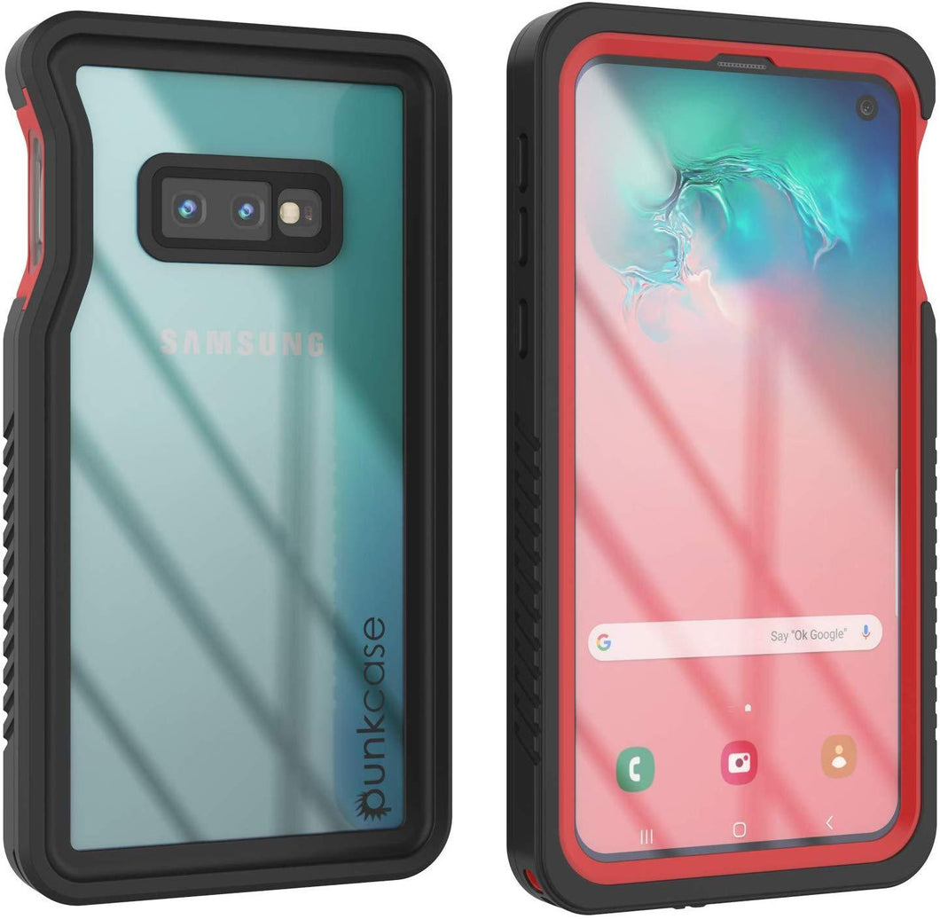 Galaxy S10 Water/Shock/Snowproof Slim Screen Protector Case [Red]