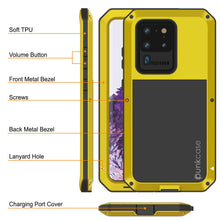 Load image into Gallery viewer, Galaxy S20 Ultra Metal Case, Heavy Duty Military Grade Rugged Armor Cover [Neon]
