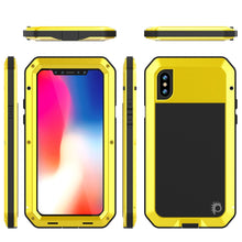 Load image into Gallery viewer, iPhone XS Max Metal Case, Heavy Duty Military Grade Armor Cover [shock proof] Full Body Hard [Neon]
