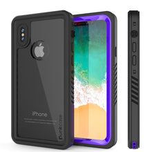 Load image into Gallery viewer, iPhone XS Max Waterproof Case, Punkcase [Extreme Series] Armor Cover W/ Built In Screen Protector [Purple]
