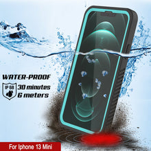 Load image into Gallery viewer, iPhone 13 Mini  Waterproof Case, Punkcase [Extreme Series] Armor Cover W/ Built In Screen Protector [Teal]
