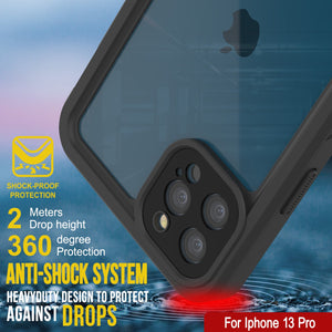 iPhone 13 Pro  Waterproof Case, Punkcase [Extreme Series] Armor Cover W/ Built In Screen Protector [Black]