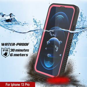 iPhone 13 Pro  Waterproof Case, Punkcase [Extreme Series] Armor Cover W/ Built In Screen Protector [Pink]