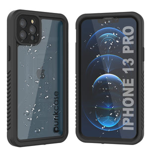 iPhone 13 Pro  Waterproof Case, Punkcase [Extreme Series] Armor Cover W/ Built In Screen Protector [Black]