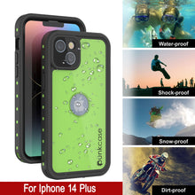 Load image into Gallery viewer, iPhone 14 Plus Waterproof IP68 Case, Punkcase [Light green] [StudStar Series] [Slim Fit] [Dirtproof]
