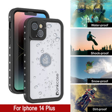 Load image into Gallery viewer, iPhone 14 Plus Waterproof IP68 Case, Punkcase [White] [StudStar Series] [Slim Fit] [Dirtproof]
