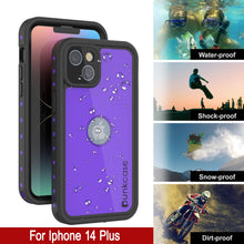 Load image into Gallery viewer, iPhone 14 Plus Waterproof IP68 Case, Punkcase [Purple] [StudStar Series] [Slim Fit] [Dirtproof]
