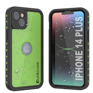 iPhone 14 Plus Waterproof IP68 Case, Punkcase [Light green] [StudStar Series] [Slim Fit] [Dirtproof]