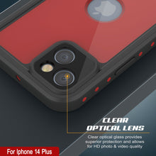 Load image into Gallery viewer, iPhone 14 Plus Waterproof IP68 Case, Punkcase [Red] [StudStar Series] [Slim Fit]
