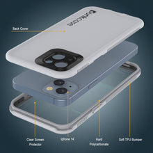 Load image into Gallery viewer, Punkcase iPhone 14 Waterproof Case [Aqua Series] Armor Cover [White]
