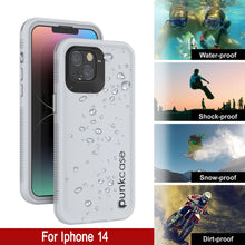 Load image into Gallery viewer, Punkcase iPhone 14 Waterproof Case [Aqua Series] Armor Cover [White]
