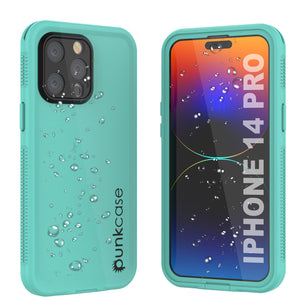 Punkcase iPhone 14 Pro Waterproof Case [Aqua Series] Armor Cover [Blue]