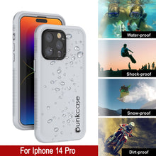 Load image into Gallery viewer, Punkcase iPhone 14 Pro Waterproof Case [Aqua Series] Armor Cover [White]
