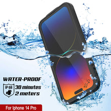 Load image into Gallery viewer, Punkcase iPhone 14 Pro Waterproof Case [Aqua Series] Armor Cover [Black]
