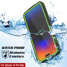 Load image into Gallery viewer, Punkcase iPhone 14 Pro Max Waterproof Case [Aqua Series] Armor Cover [Black-Green]
