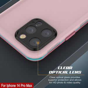 Punkcase iPhone 14 Pro Max Waterproof Case [Aqua Series] Armor Cover [Pink]