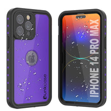 Load image into Gallery viewer, iPhone 14 Pro Max Waterproof IP68 Case, Punkcase [Purple] [StudStar Series] [Slim Fit] [Dirtproof]
