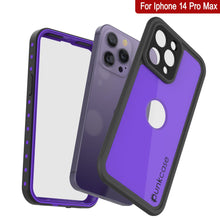 Load image into Gallery viewer, iPhone 14 Pro Max Waterproof IP68 Case, Punkcase [Purple] [StudStar Series] [Slim Fit] [Dirtproof]
